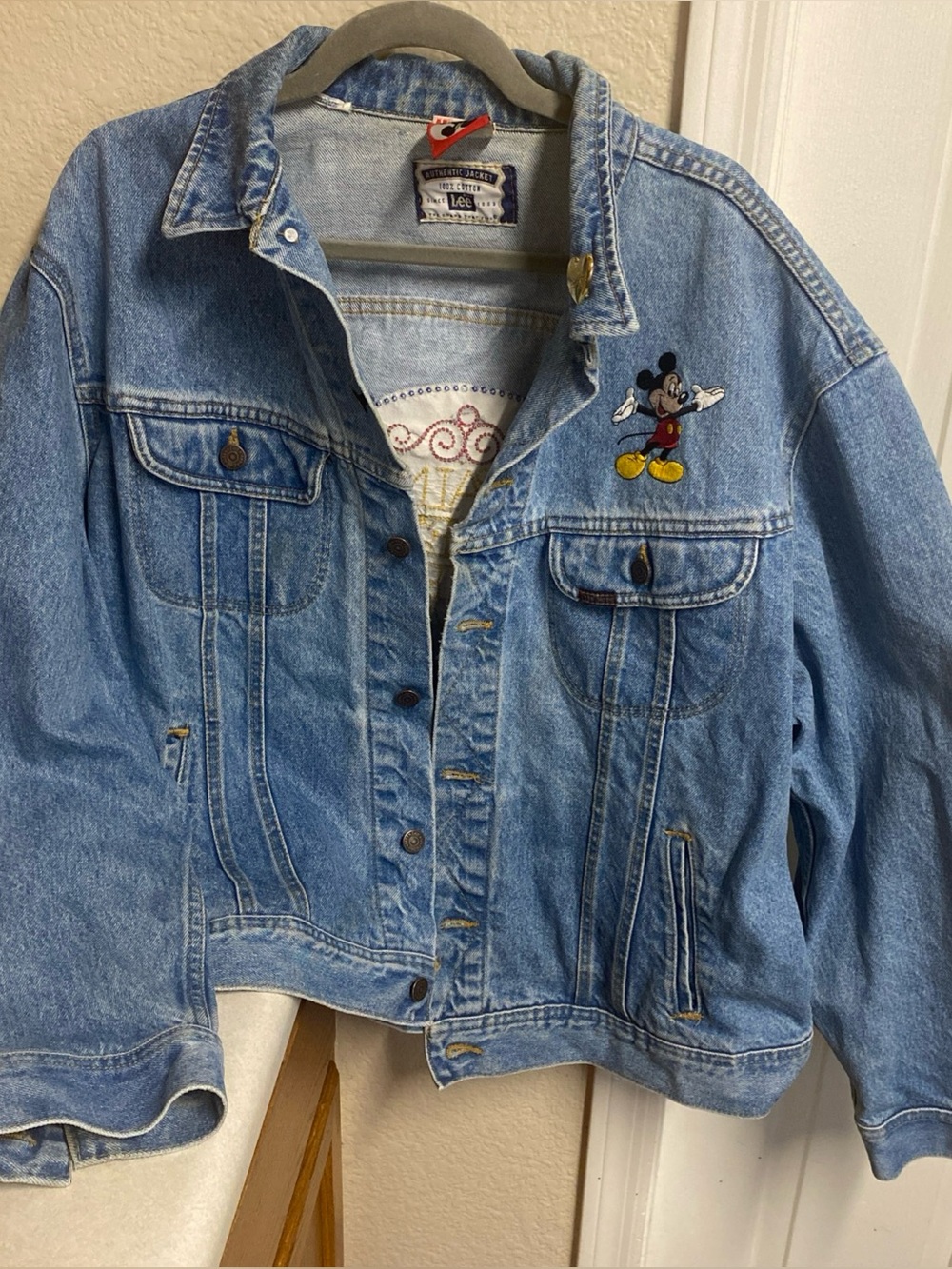 Rare Vintage 90s Lee Disney Main Street Electrical Parade Denim Unisex Jacket